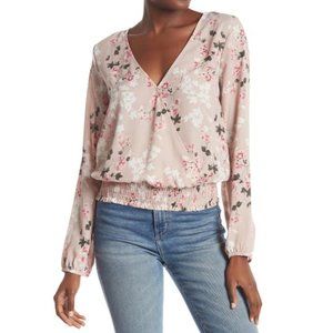 Socialite Long Sleeve Smocked Blouse, size small